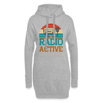 Diffusion en code Morse radioamateur radio amateur Gehe - Sweat-shirt à capuche long Femme - gris chiné - Devant