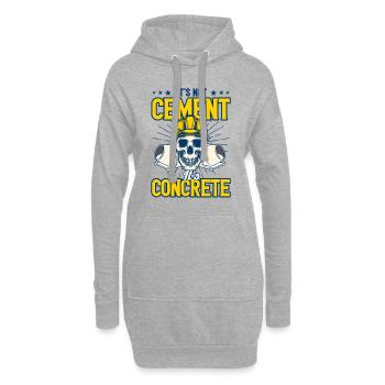 Travailleurs de la construction Constructeurs de béton Cadeau de bétonnière - Sweat-shirt à capuche long Femme - gris chiné - Devant