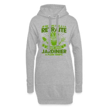 Garten Schrebergarten Gartenarbeit Geschenk - Hoodie-Kleid - Grau meliert - Vorne