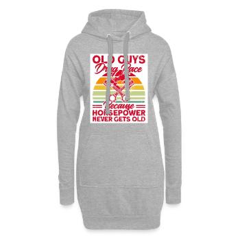Autorennen Drag Racing Drag Racer Geschenk - Hoodie-Kleid - Grau meliert - Vorne