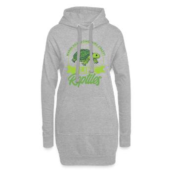 Reptile Lizards Reptile Lovers Gift - Sweat-shirt à capuche long Femme - gris chiné - Devant