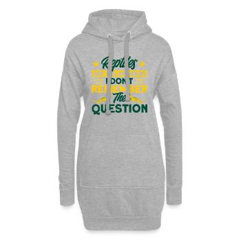Reptile Serpent Reptiles Cadeau - Sweat-shirt à capuche long Femme - gris chiné - Devant