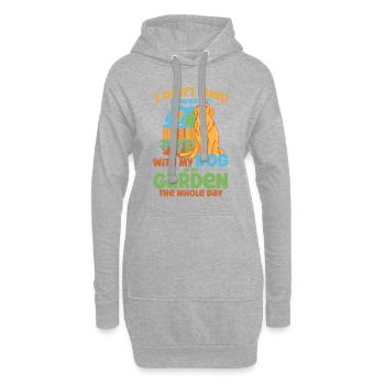 Hobby Gardener Chiens Jardinage Cadeau - Sweat-shirt à capuche long Femme - gris chiné - Devant