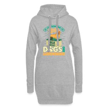 Hundehalter Hunde Gartenarbeit Geschenk - Hoodie-Kleid - Grau meliert - Vorne