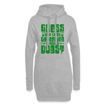 Gartenarbeit Hundehalter Hunde Geschenk - Hoodie-Kleid - Grau meliert - Vorne