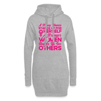 Feminist gender equality n— - Hoodie Dress - heather grey - Front