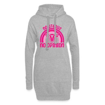 Droits des femmes Autonomisation féministe - Sweat-shirt à capuche long Femme - gris chiné - Devant