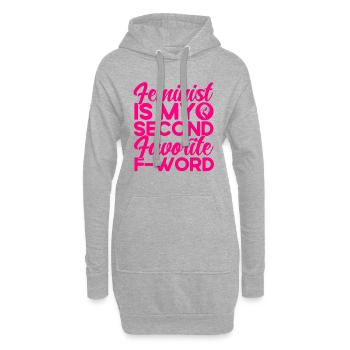 Égalité des sexes Égalité des sexes - Sweat-shirt à capuche long Femme - gris chiné - Devant