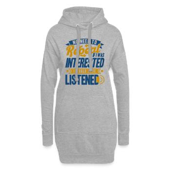Schwarzer Humor Sarkasmus Ironie Geschenk - Hoodie-Kleid - Grau meliert - Vorne