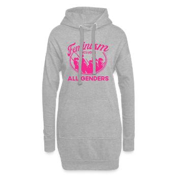 Feminismus Rechte der Frauen Feministisch Geschenk - Hoodie-Kleid - Grau meliert - Vorne