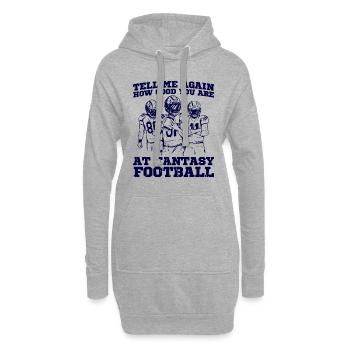 Fantasy Football Champion Fantasy Football Draft Da - Sweat-shirt à capuche long Femme - gris chiné - Devant