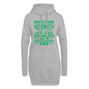 Arbre généalogique Généalogie Cadeau de généalogie - Sweat-shirt à capuche long Femme - gris chiné - Devant
