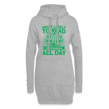 Stammbaum Familiengeschichte Genealogie Geschenk - Hoodie-Kleid - Grau meliert - Vorne
