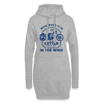 Motorrad Motorrad Biker Motorrad Fahrer Geschenk - Hoodie-Kleid - Grau meliert - Vorne