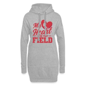 Feldhockey Spieler Mannschaftssport Hallen Feldhoc - Hoodie-Kleid - Grau meliert - Vorne