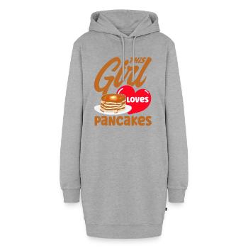 Crêpes Jour Petit déjeuner Crêpes Crêpes Crêpes - Sweat-shirt à capuche long Femme - gris chiné - Devant