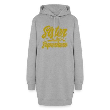 Soutien au cancer infantile Cancer chez les enfants - Sweat-shirt à capuche long Femme - gris chiné - Devant