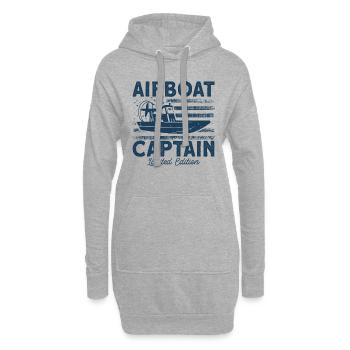 Capitaine de bateau à air Cadeau de capitaine d’hydroglisseur - Sweat-shirt à capuche long Femme - gris chiné - Devant