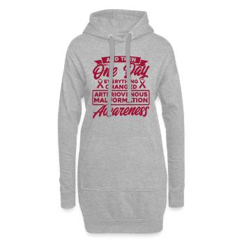 Malformation artérioveineuse de soutien artériove - Sweat-shirt à capuche long Femme - gris chiné - Devant
