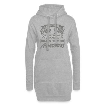 Soutien aux tumeurs cérébrales Brain Tumor Fighter Brain Tumo - Sweat-shirt à capuche long Femme - gris chiné - Devant