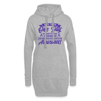 Chiari Malformation Support Chiari Painting Format - Sweat-shirt à capuche long Femme - gris chiné - Devant