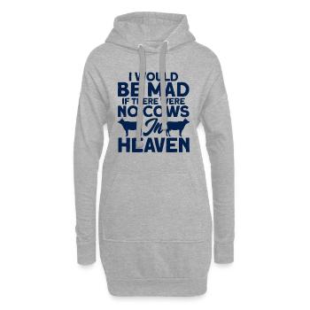 Wenn es keine Kühe im Himmel gäbe Kuh Geschenk - Hoodie-Kleid - Grau meliert - Vorne