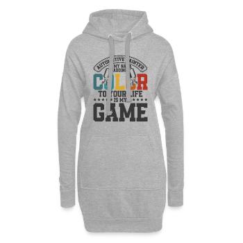 Apporte de la couleur à votre cadeau de peinture de voiture Life - Sweat-shirt à capuche long Femme - gris chiné - Devant