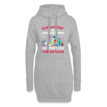 Chemistry Like Cooking Just Don'T Lick The Spoon - Hoodie-Kleid - Grau meliert - Vorne
