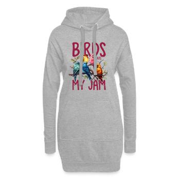 Lustige Vögel Vogelkunde Ornithologe Lustiger Vogelbeobachter - Hoodie-Kleid - Grau meliert - Vorne