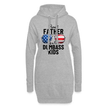 Stolzer Vater Von Ein Paar Dummen Kindern Lustig USA - Hoodie-Kleid - Grau meliert - Vorne