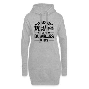 Stolze Mutter Von Ein Paar Dummen Kindern TLustige Mütter - Hoodie-Kleid - Grau meliert - Vorne