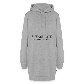Always late - Hoodie-Kleid - Grau meliert - Vorne