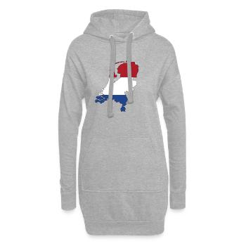 Pays-Bas - Sweat-shirt à capuche long Femme - gris chiné - Devant