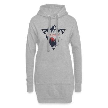 Pure Adventure - Hoodie-Kleid - Grau meliert - Vorne