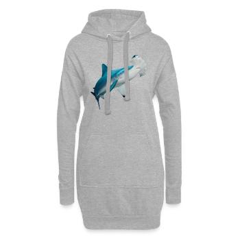 hammerhai - Hoodie-Kleid - Grau meliert - Vorne