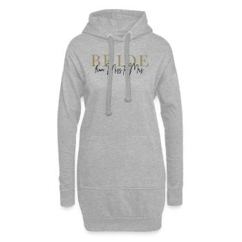 Bride from Miss to Mrs - Sweat-shirt à capuche long Femme - gris chiné - Devant