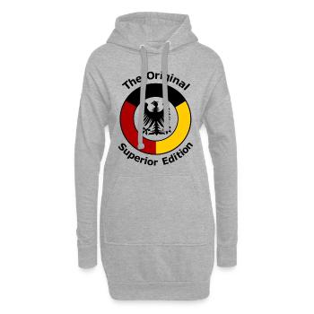 Les Allemands - Sweat-shirt à capuche long Femme - gris chiné - Devant