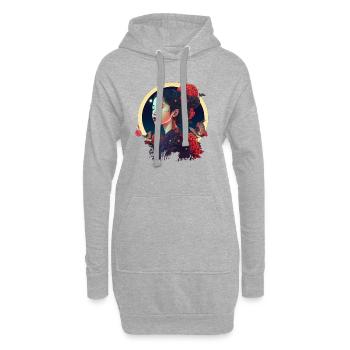 Geisha - Hoodie-Kleid - Grau meliert - Vorne