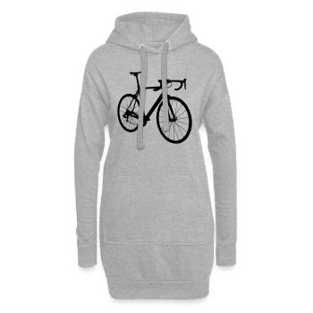 Motif de vélo de route comme cadeau pour les cyclistes - Sweat-shirt à capuche long Femme - gris chiné - Devant