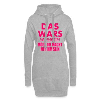 Das wars er heiratet - Hoodie-Kleid - Grau meliert - Vorne