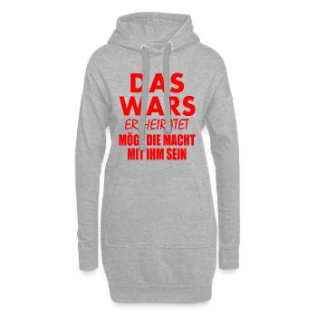 Das wars er heiratet - Hoodie-Kleid - Grau meliert - Vorne