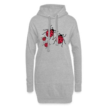 paar liebe paerchen 2 kinder babys mama junge maed - Hoodie-Kleid - Grau meliert - Vorne