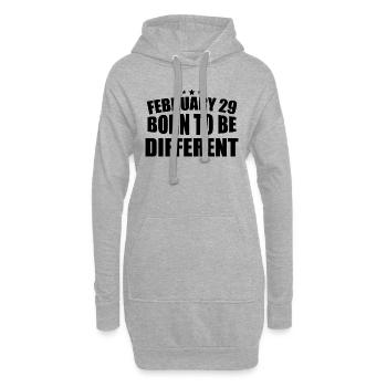 February 29 Born to be Different 29th Birthday - Sweat-shirt à capuche long Femme - gris chiné - Devant
