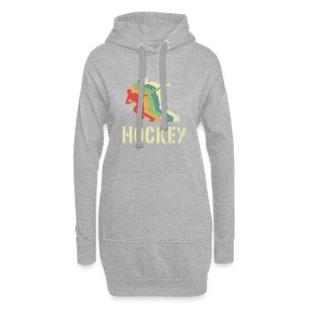 hockey - Hoodie-Kleid - Grau meliert - Vorne