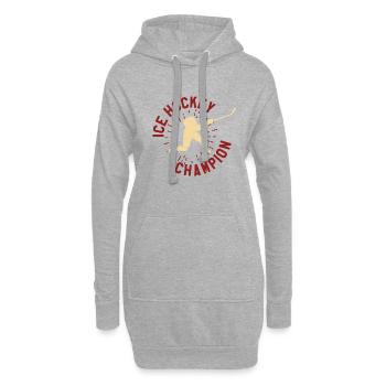 Eishockey Eishockey - Hoodie-Kleid - Grau meliert - Vorne