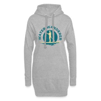 Paddle Board Wasser Geschenk - Hoodie-Kleid - Grau meliert - Vorne