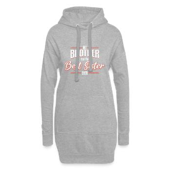 Schwester Brüder Schwestern - Hoodie-Kleid - Grau meliert - Vorne