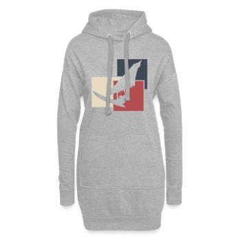 Windsurfing Shirt - Hoodie-Kleid - Grau meliert - Vorne