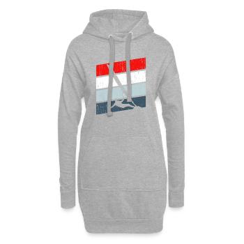 Windsurfen Surfen Liebhaber - Hoodie-Kleid - Grau meliert - Vorne