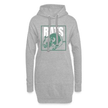 Ratte - Hoodie-Kleid - Grau meliert - Vorne